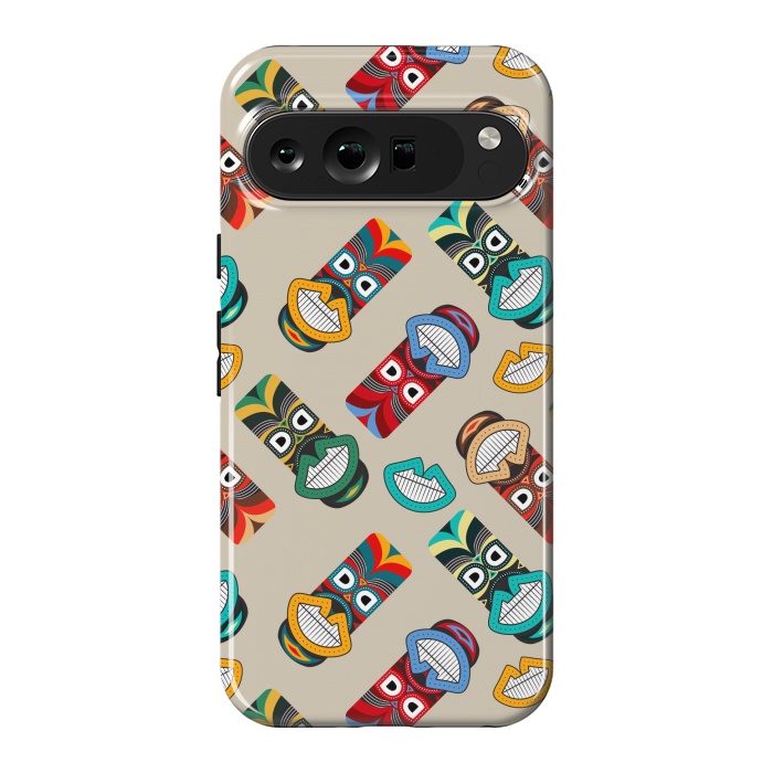 Pixel 9 Pro XL StrongFit Ethnic Tikki Masks by TMSarts