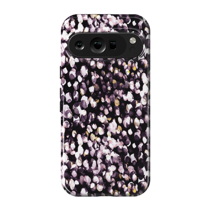 Pixel 9 pro StrongFit Black pink watercolor spots by Oana 