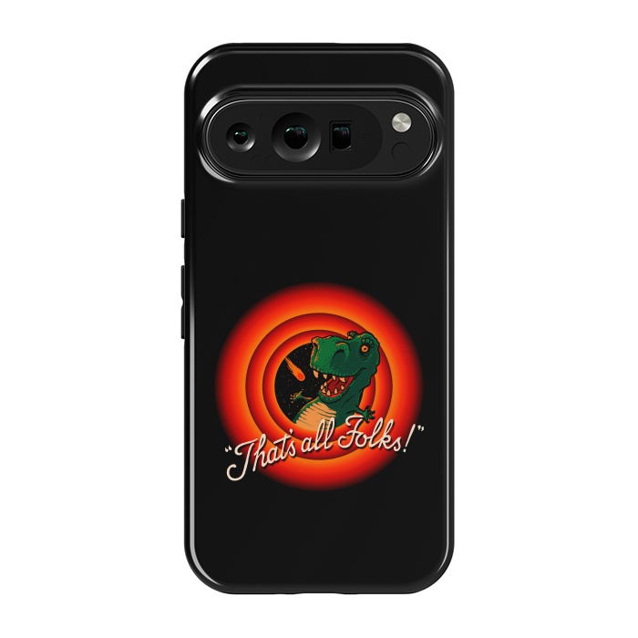 Pixel 9 pro StrongFit That's All Folks - T-Rex Dinosaur Extinction by Vó Maria