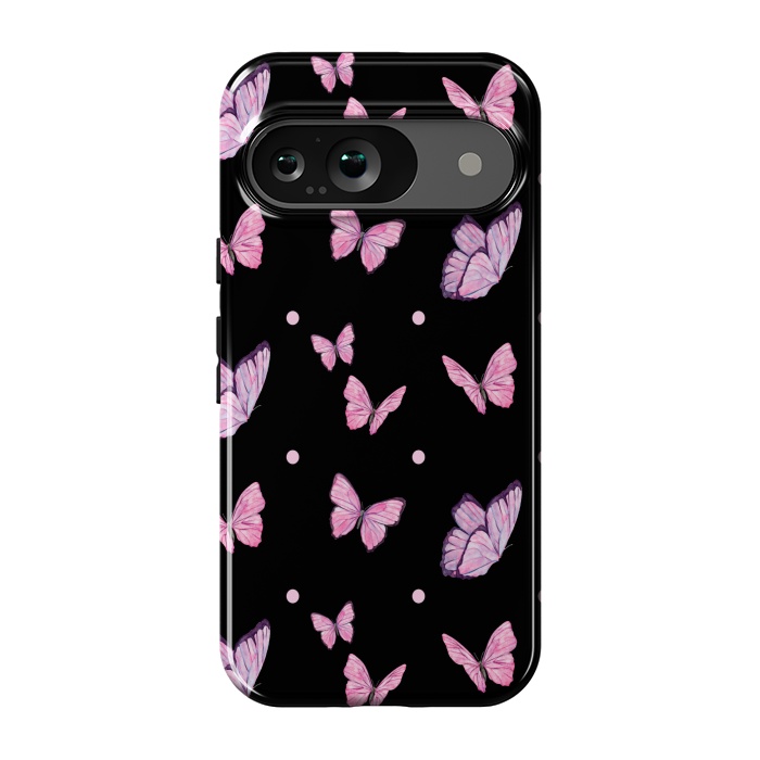 Pixel 9 StrongFit CUTE PINK PURPLE BUTTERFLY PATTERN by MALLIKA