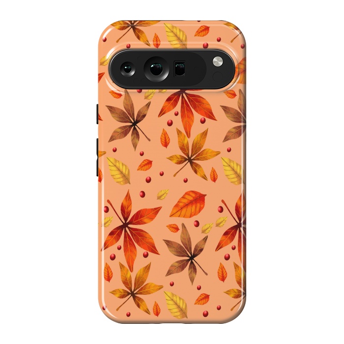 Pixel 9 Pro XL StrongFit metallic autumn fall leaves by MALLIKA