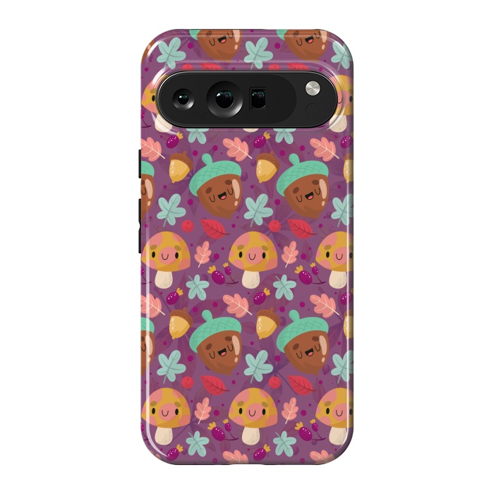 Pixel 9 Pro XL StrongFit MUSHROOMS NUTS PATTERN by MALLIKA