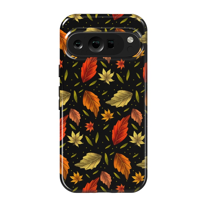 Pixel 9 pro StrongFit METALLIC AUTUMN LEAVES PATTERN by MALLIKA