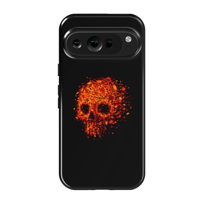 Pixel 9 pro StrongFit Autumn Skull - Fall Leaves by Vó Maria