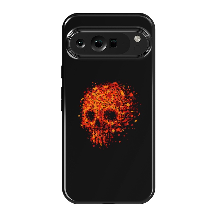 Pixel 9 Pro XL StrongFit Autumn Skull - Fall Leaves by Vó Maria