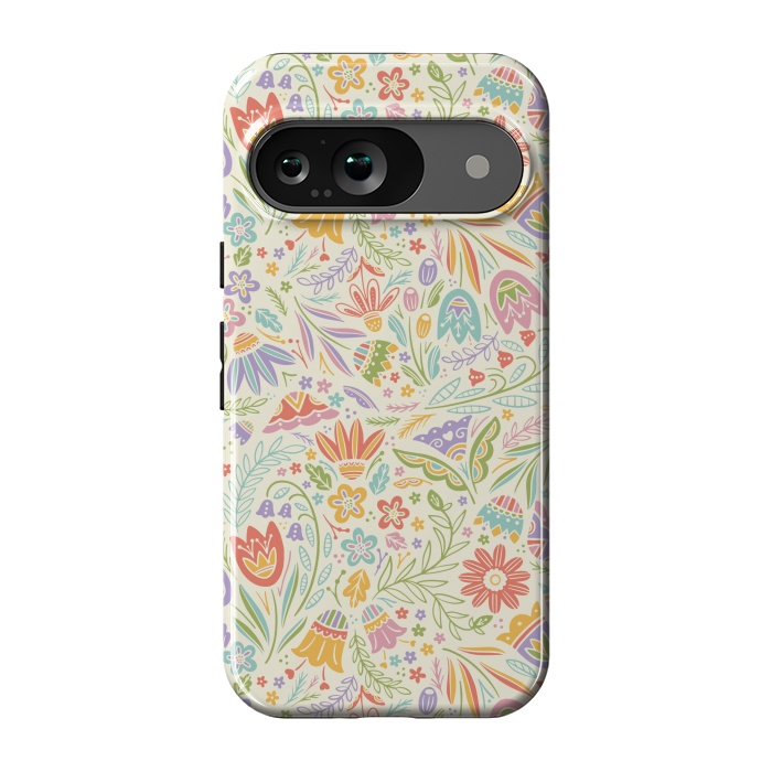 Pixel 9 StrongFit Pretty Pastel Floral by Noonday Design