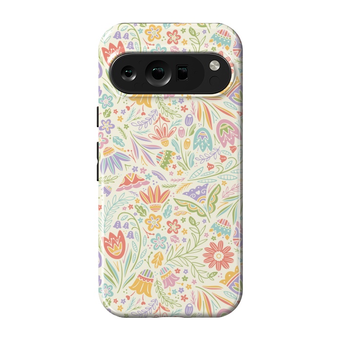 Pixel 9 pro StrongFit Pretty Pastel Floral by Noonday Design