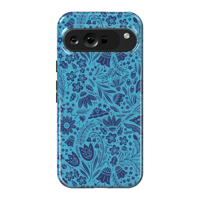 Pixel 9 Pro XL StrongFit Dainty Blue Floral by Noonday Design