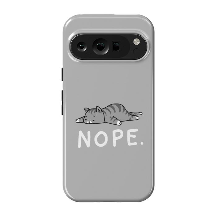 Pixel 9 pro StrongFit Nope Lazy Cat  by Vó Maria