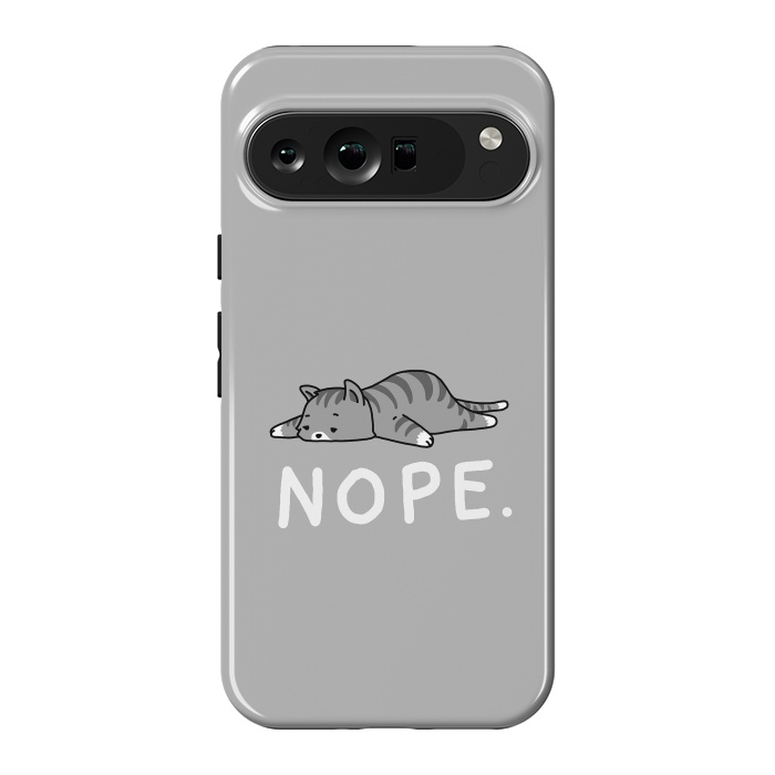 Pixel 9 Pro XL StrongFit Nope Lazy Cat  by Vó Maria