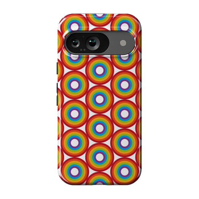 Pixel 9 StrongFit Rainbow Circle Pattern by Majoih