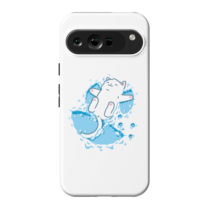 Pixel 9 Pro XL StrongFit Cat Snow Angel  by Vó Maria