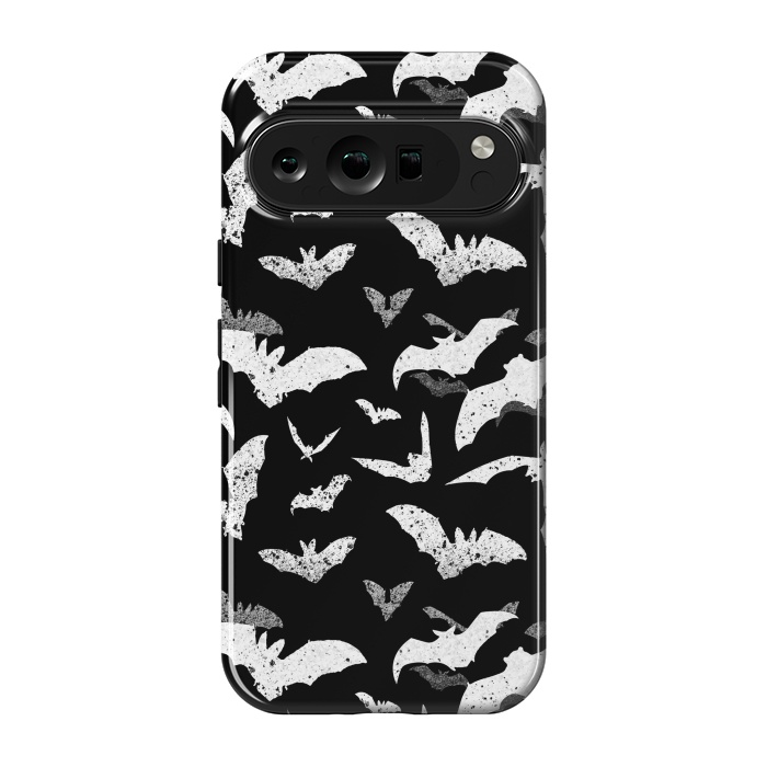 Pixel 9 pro StrongFit Splattered flying bats Halloween pattern by Oana 