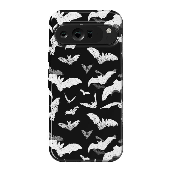 Pixel 9 Pro XL StrongFit Splattered flying bats Halloween pattern by Oana 