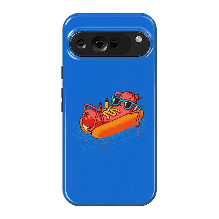 Pixel 9 Pro XL StrongFit Hot Dog Summer Vacation Swimming Pool by Vó Maria