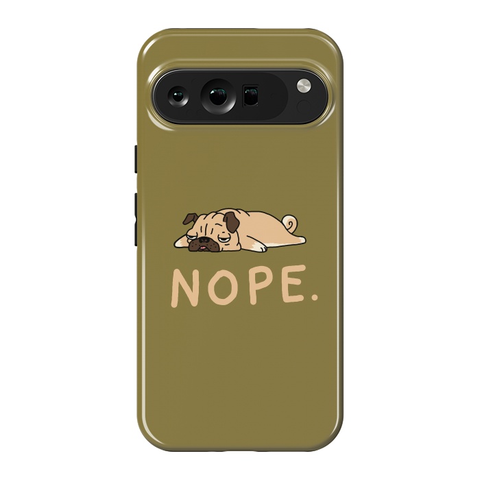 Pixel 9 Pro XL StrongFit Nope Lazy Pug by Vó Maria