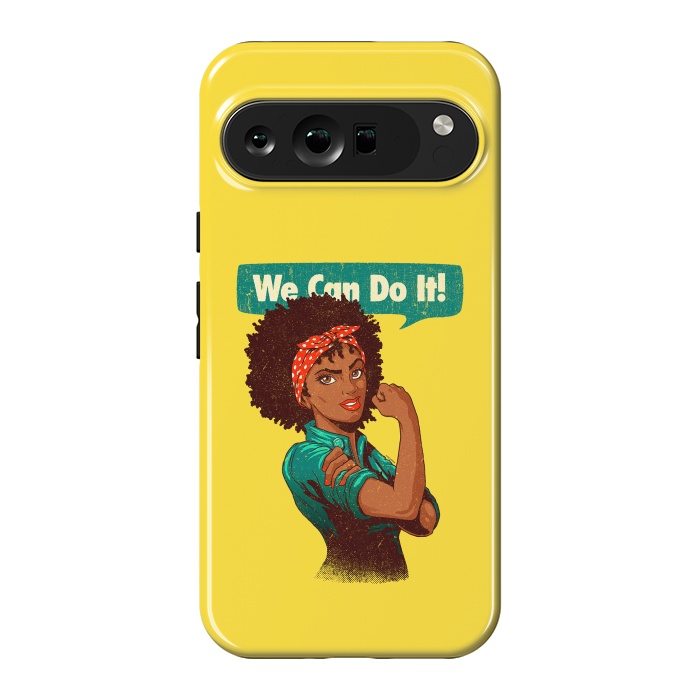 Pixel 9 Pro XL StrongFit We Can Do It! Black Girl Black Queen Shirt V2 by Vó Maria