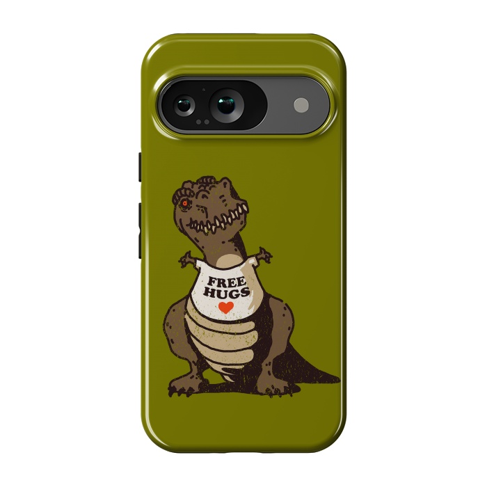 Pixel 9 StrongFit T-Rex Free Hugs by Vó Maria