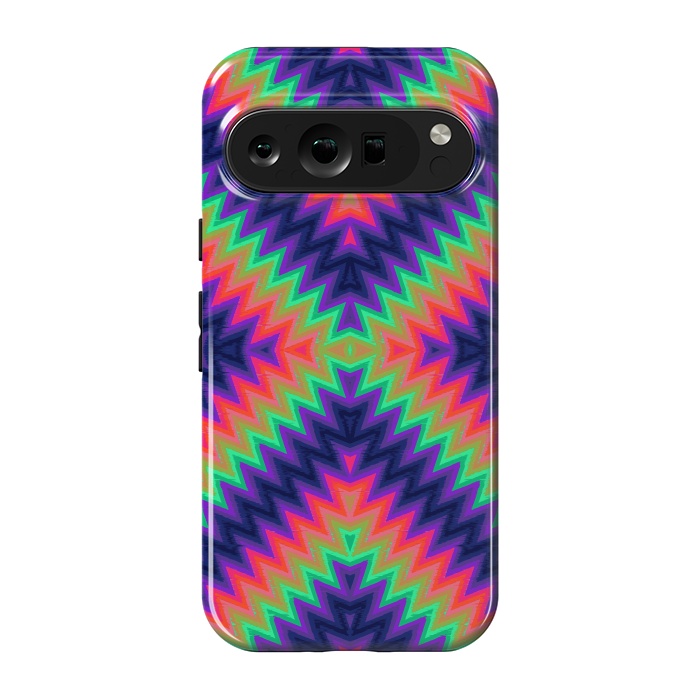 Pixel 9 pro StrongFit Zig Zag Turbulence G491 by Medusa GraphicArt