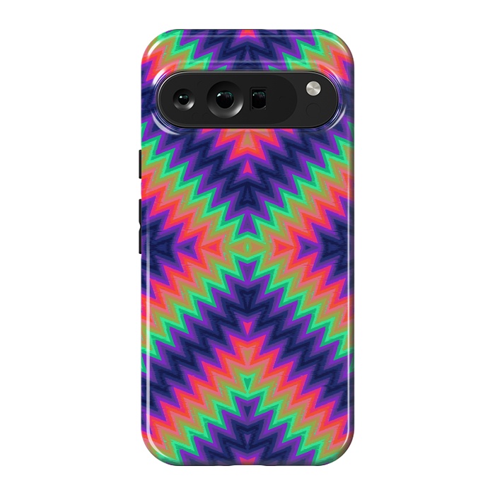 Pixel 9 Pro XL StrongFit Zig Zag Turbulence G491 by Medusa GraphicArt