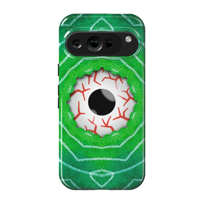 Pixel 9 pro StrongFit Creepy Eye Staring Through A Green Hole by Boriana Giormova