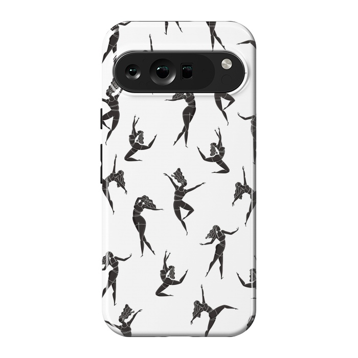 Pixel 9 Pro XL StrongFit Dance Girl Pattern Black and White by Jelena Obradovic