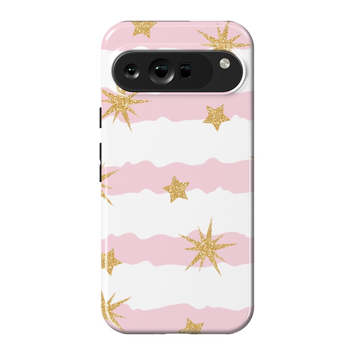 Pixel 9 Pro XL StrongFit Golden Stars Pattern by Bledi