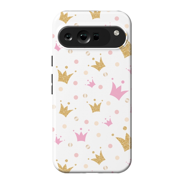 Pixel 9 Pro XL StrongFit Golden Crowns Pattern by Bledi