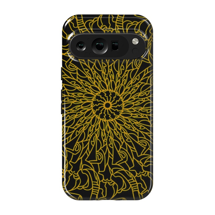 Pixel 9 pro StrongFit Golden Mandala Intricate pattern by Josie