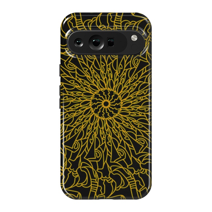 Pixel 9 Pro XL StrongFit Golden Mandala Intricate pattern by Josie