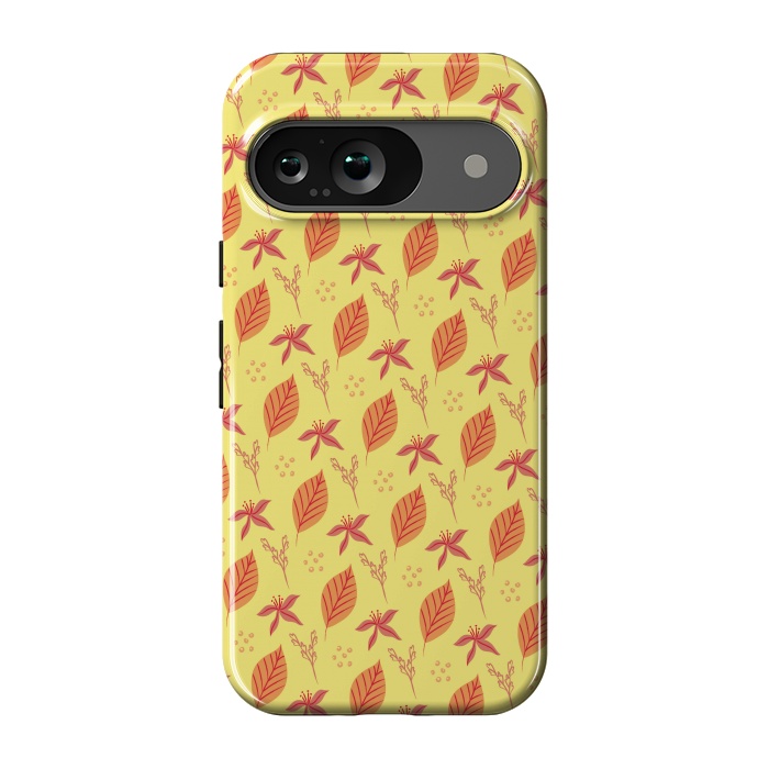 Pixel 9 StrongFit Orange autumn leaves pattern by MALLIKA