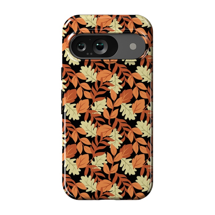 Pixel 9 StrongFit autumn black leaves pattern 4 by MALLIKA