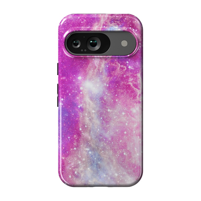 Pixel 9 StrongFit Pink blue starry galaxy by Oana 