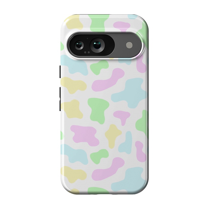 Pixel 9 StrongFit Pastel Rainbow Cow Print by Julie Erin Designs