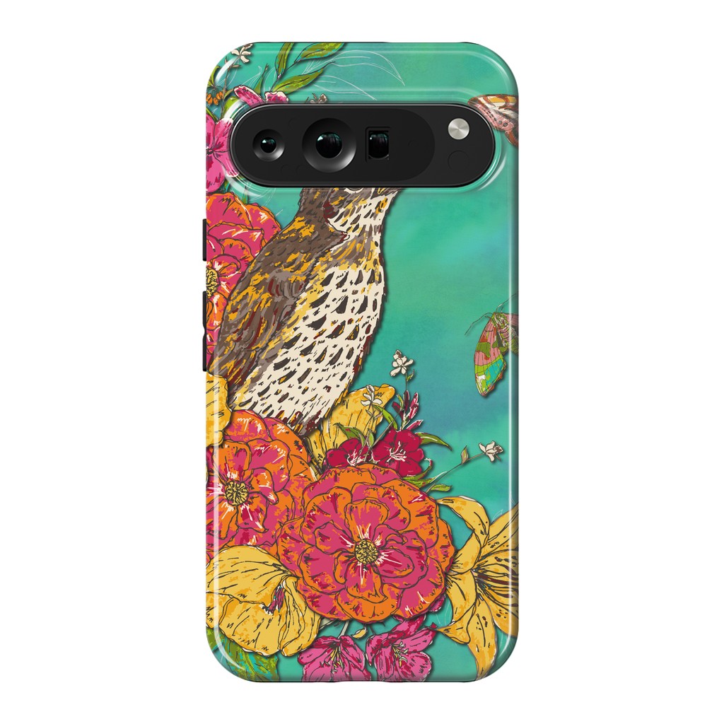 Pixel 9 Pro XL StrongFit Floral Songthrush by Lotti Brown