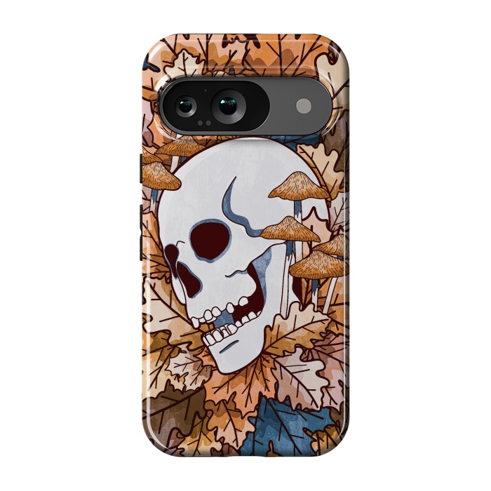 Pixel 9 StrongFit The autumnal skull and mushrooms by Steve Wade (Swade)