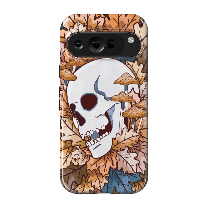 Pixel 9 pro StrongFit The autumnal skull and mushrooms by Steve Wade (Swade)