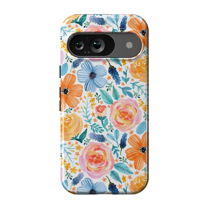 Pixel 9 StrongFit Bold Blooms by Tangerine-Tane