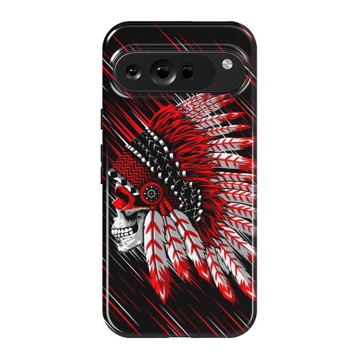 Pixel 9 Pro XL StrongFit Indian Skull by Alberto