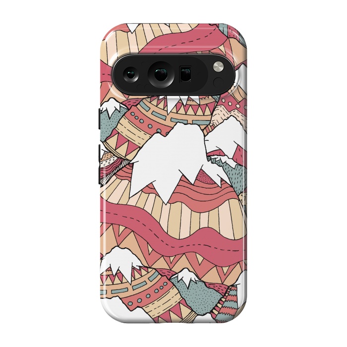 Pixel 9 pro StrongFit Winter Aztec mountains  by Steve Wade (Swade)