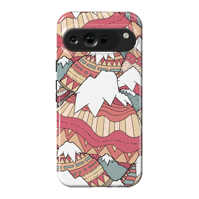 Pixel 9 Pro XL StrongFit Winter Aztec mountains  by Steve Wade (Swade)