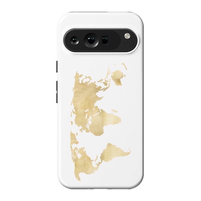 Pixel 9 Pro XL StrongFit Gold World Map by Tangerine-Tane