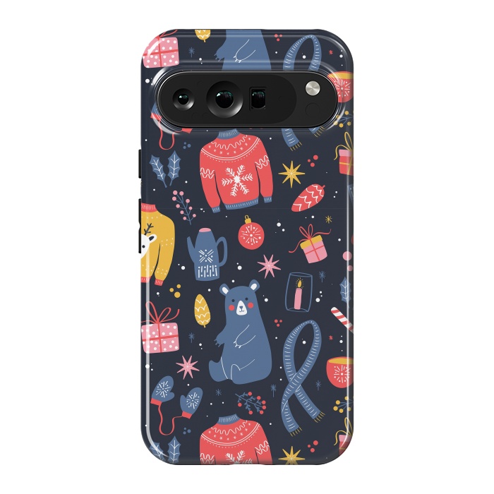 Pixel 9 Pro XL StrongFit Christmas pattern dark by Jelena Obradovic