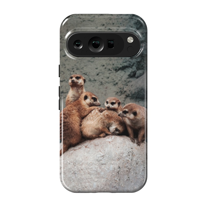 Pixel 9 pro StrongFit Meerkat family by Laura Nagel