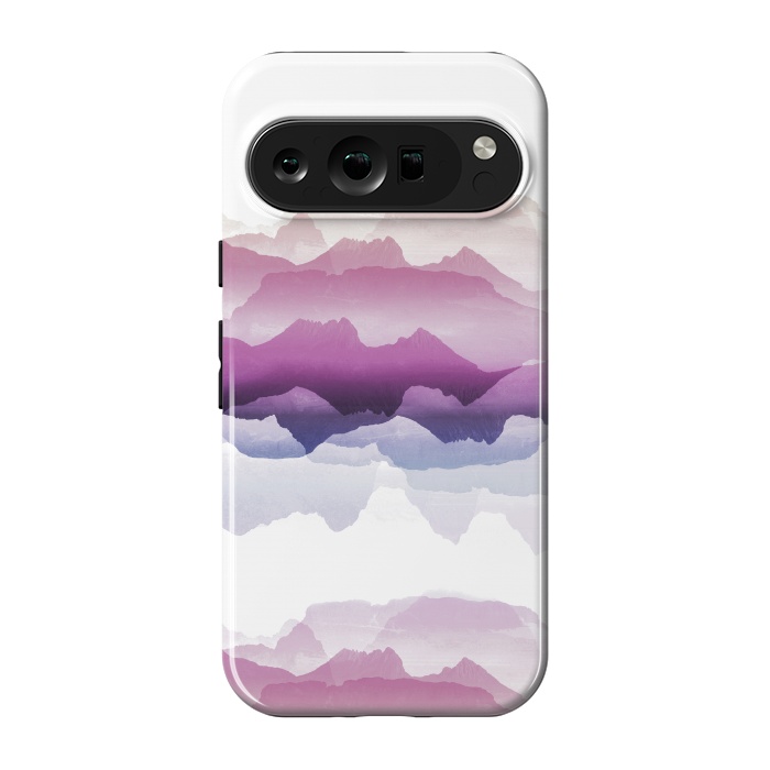 Pixel 9 pro StrongFit Pink blue gradient mountain landscape by Oana 