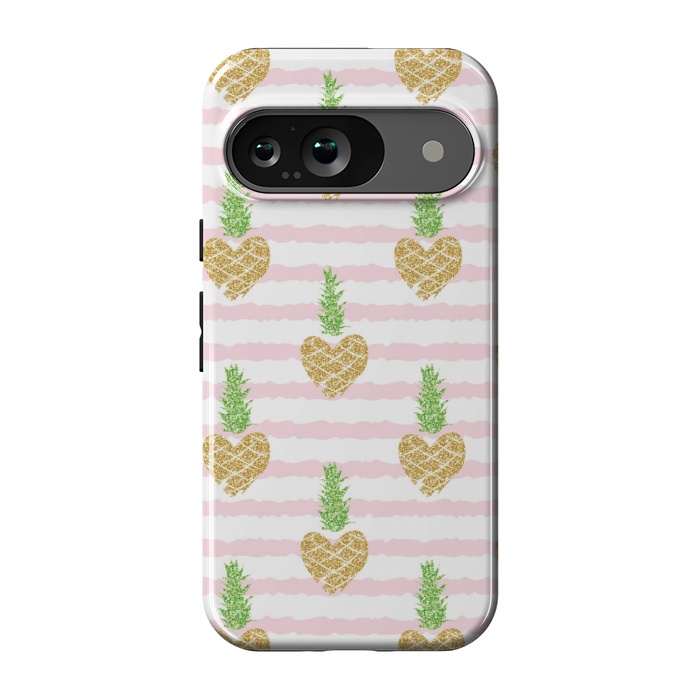 Pixel 9 StrongFit heart pineapple glitter by MALLIKA