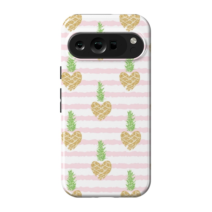 Pixel 9 pro StrongFit heart pineapple glitter by MALLIKA