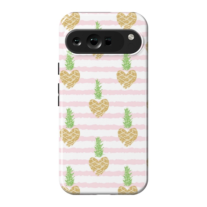 Pixel 9 Pro XL StrongFit heart pineapple glitter by MALLIKA