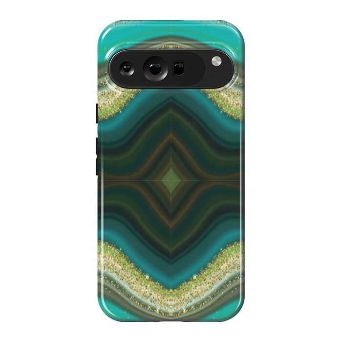 Pixel 9 Pro XL StrongFit GREEN GLITTER PATTERN by MALLIKA