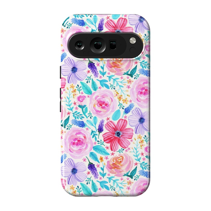 Pixel 9 pro StrongFit Bold Blooms - Cool Colours by Tangerine-Tane